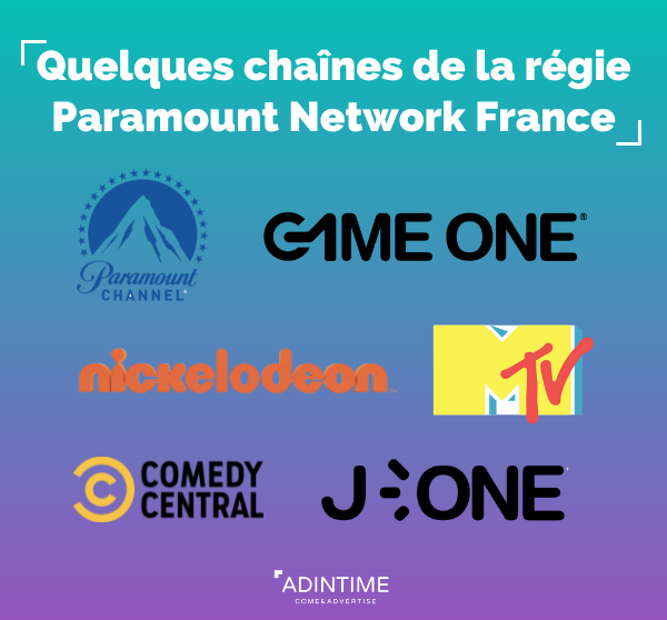 Chaînes de la régie Paramount Network France